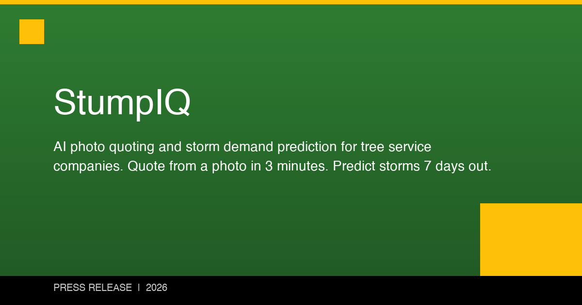 AI Platform Lets Tree Service Companies Quote Jobs From Photos in Minutes Instead of Days